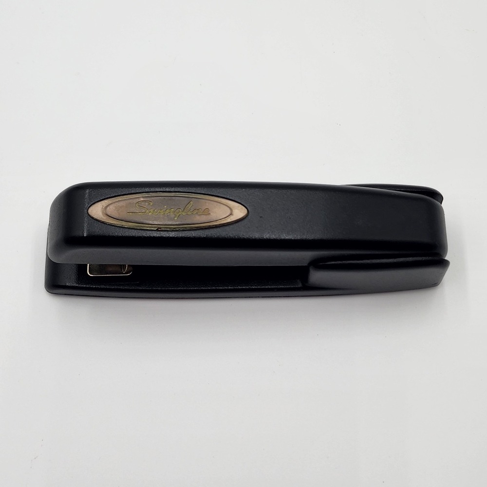 Swingline 747 Stapler Black Oval Embossed Script Tested Works Classic Office - Picture 5 of 10